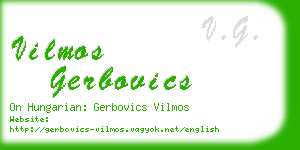 vilmos gerbovics business card